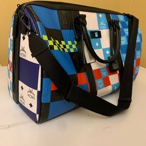 Mcm bag otterman weekender checkerboard